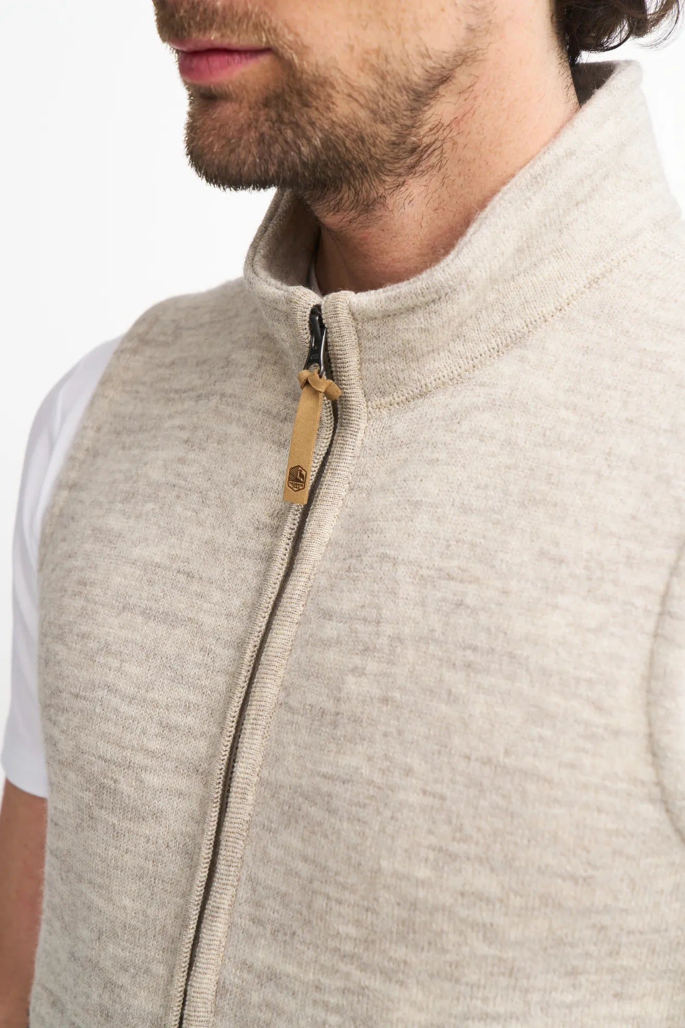 Ivanhoe NLS Barley Vest Weste Birch 100% Wolle