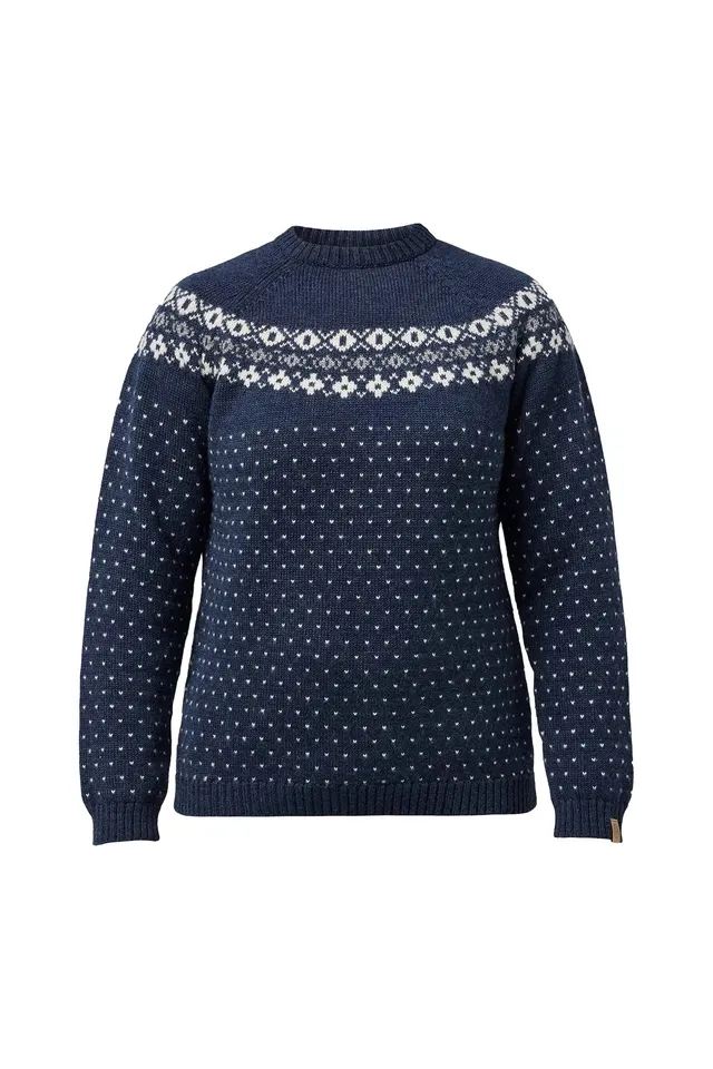 Ivanhoe Sire Crewneck Wollpullover Damen light navy 100%