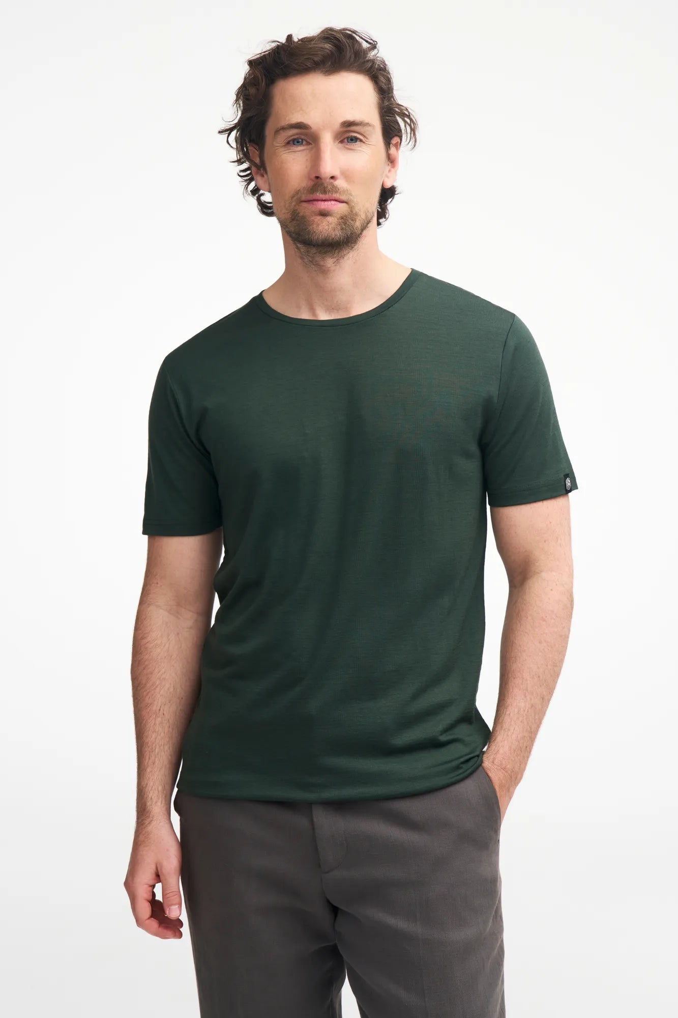 Ivanhoe Underwool Ceasar T-Shirt Merino Rifle Green 160g