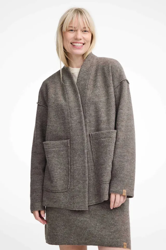 Ivanhoe Ammarp Cardigan Damen nutmeg 100% Wolle Oversize