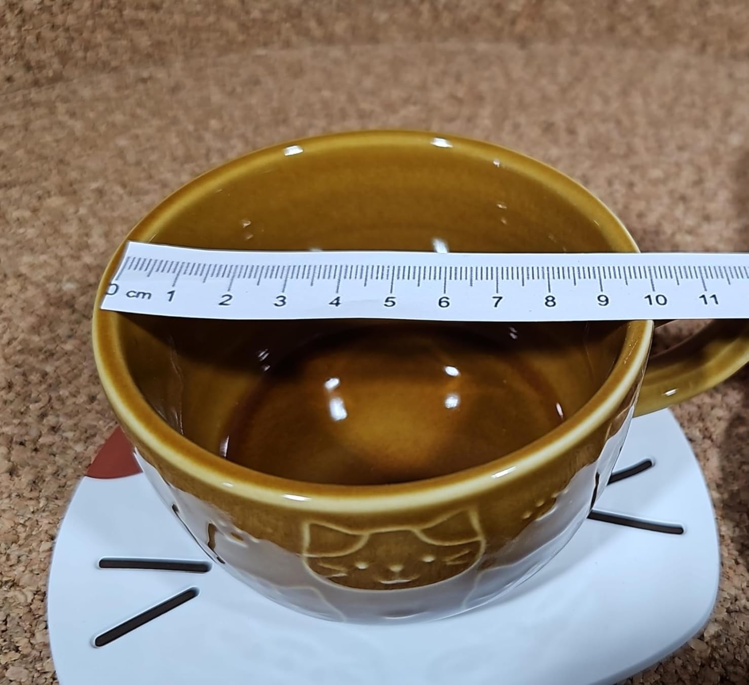 YYDSXK Katzen Tasse mit Deckel 400ml Geschenkset Keramik