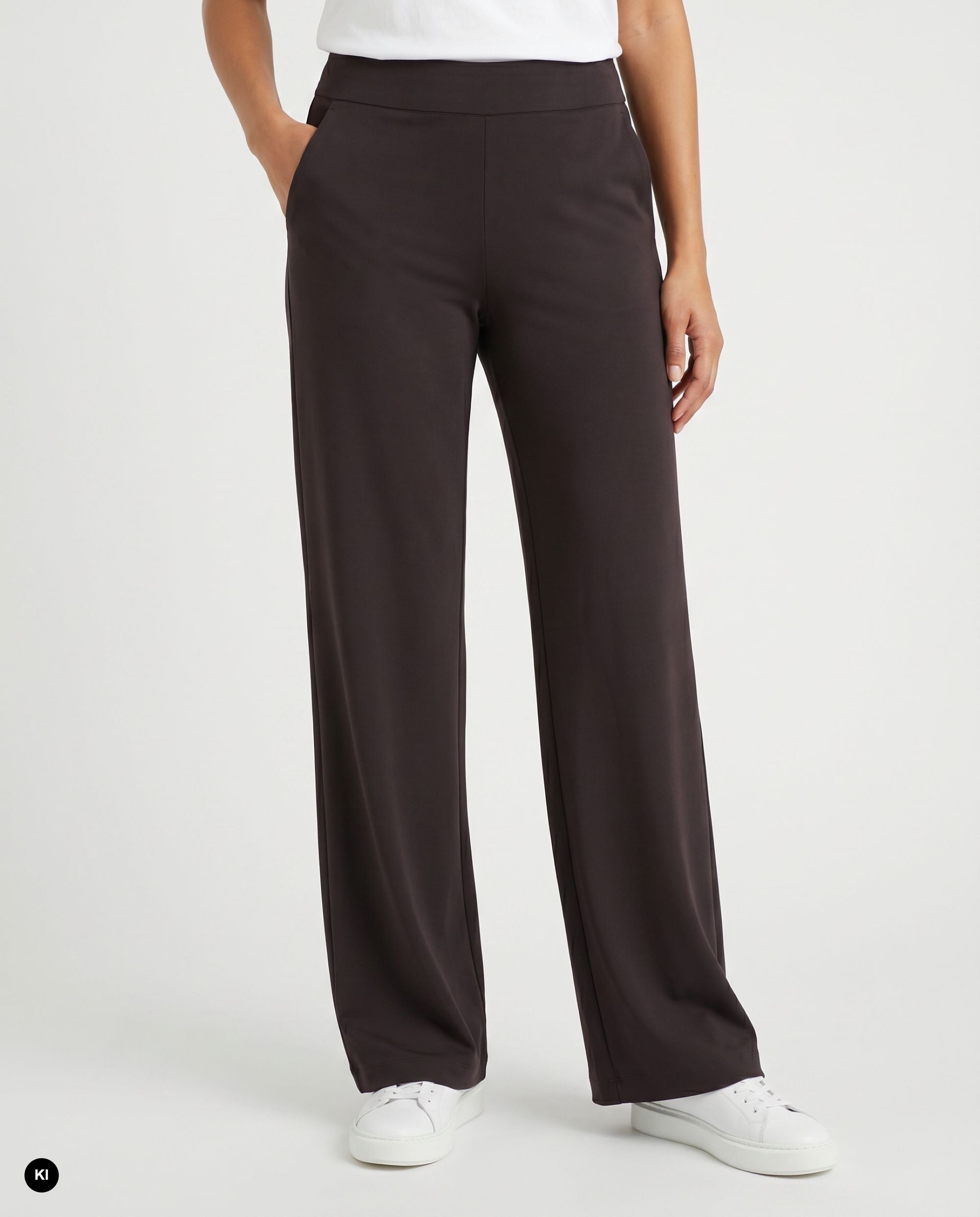Stehmann Hamatit Relaxed Fit Hose dark mocha Wide-Leg