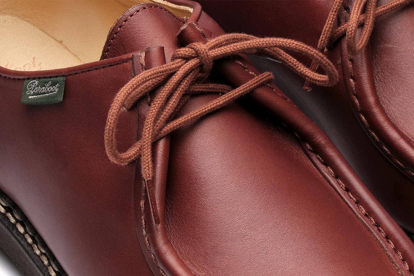 Paraboot Michael Marche II Derby Marron Lisse Braun