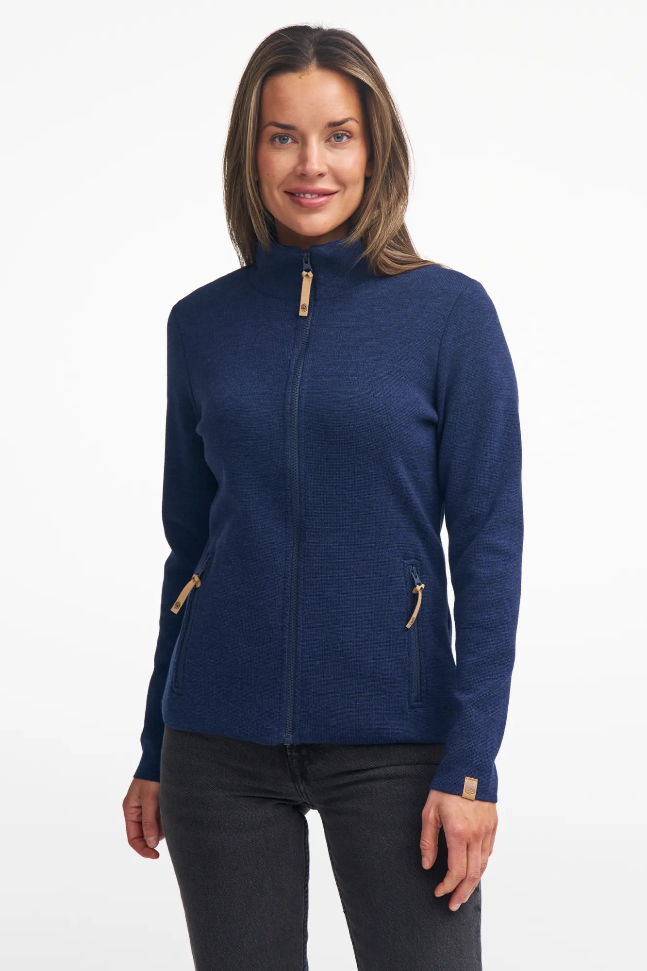 Ivanhoe Hanna Full Zip Strickjacke Schwarz 36 Merino