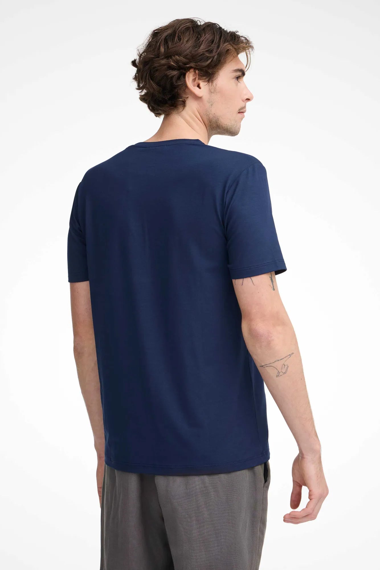 Ivanhoe GY Otto T-Shirt Herren Navy Tencel Lyocell