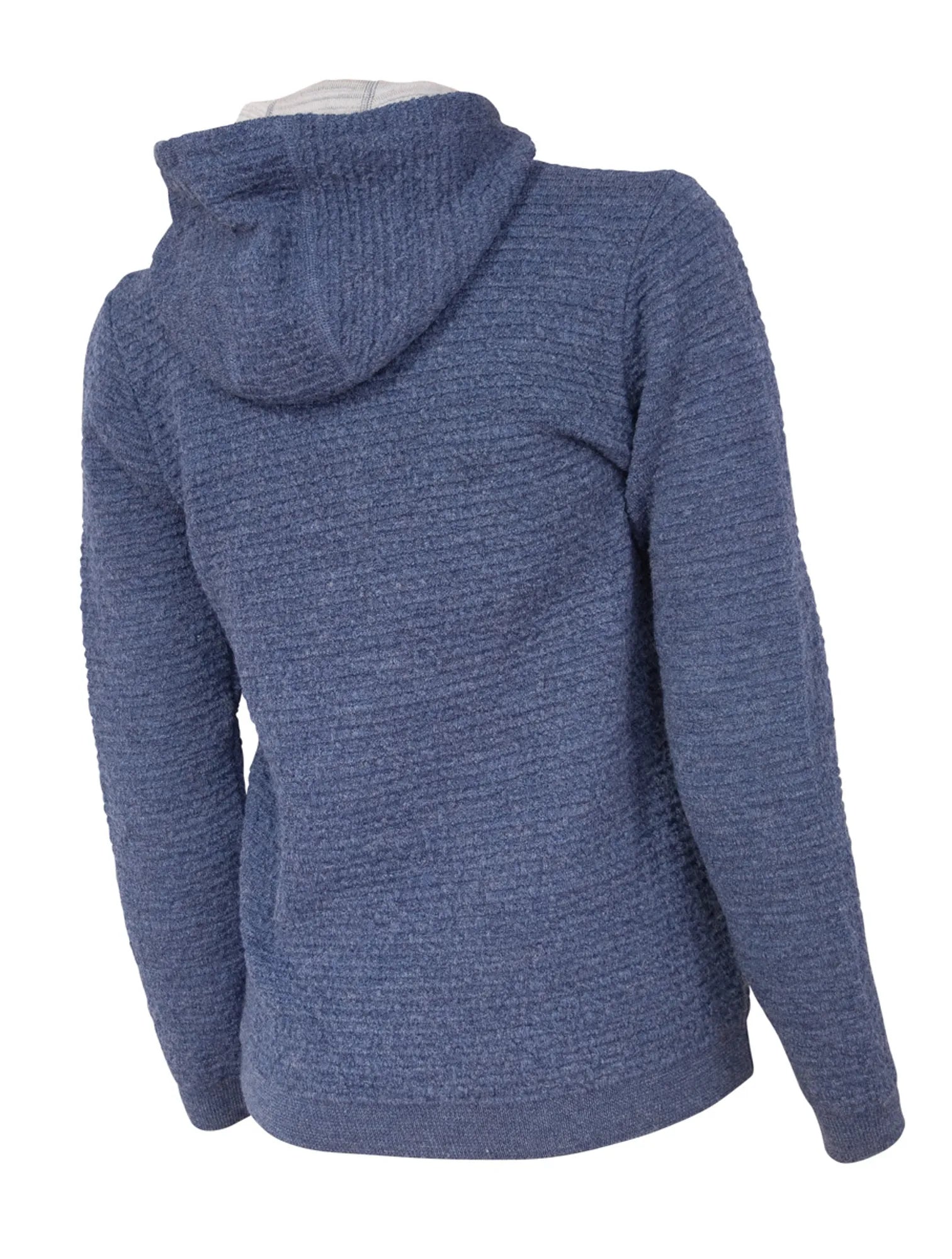 Ivanhoe Morel Hood Female Wollhoodie Damen Denim 3D-Strick
