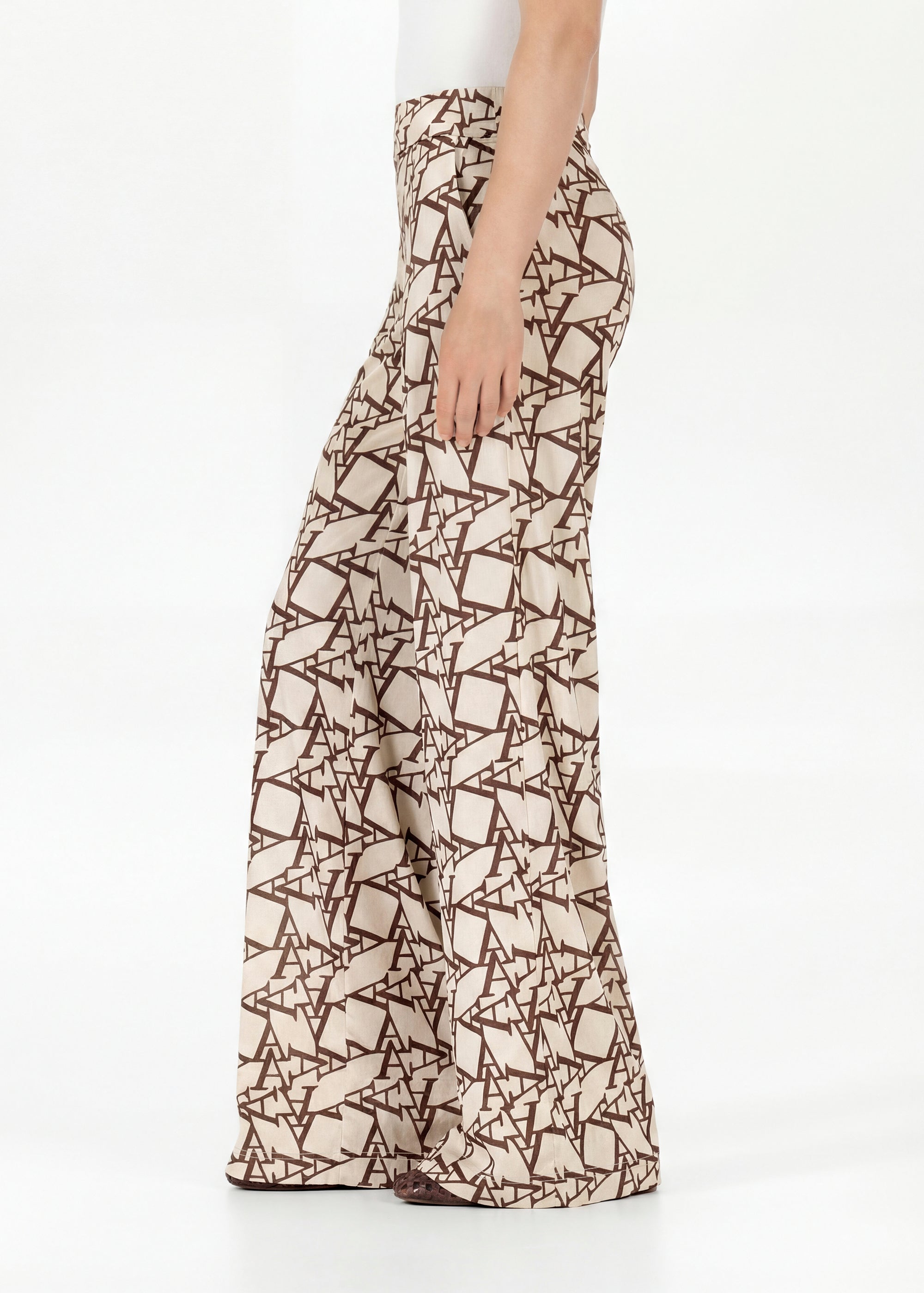 Stehmann Hamatit Schlupfhose coffee bean Print Relaxed