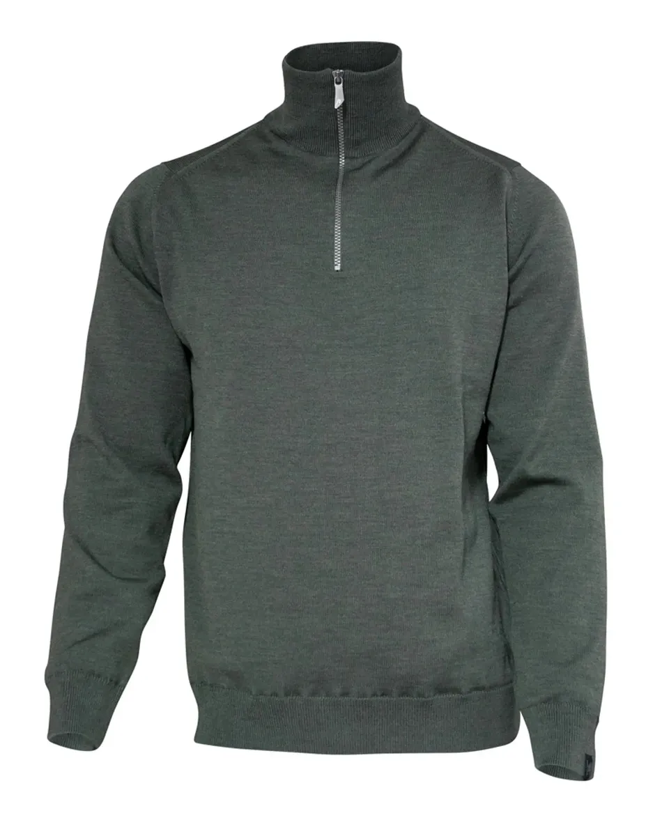 Ivanhoe Wilfred Windbreaker Herren Pullover Rifle Green 100% Merino
