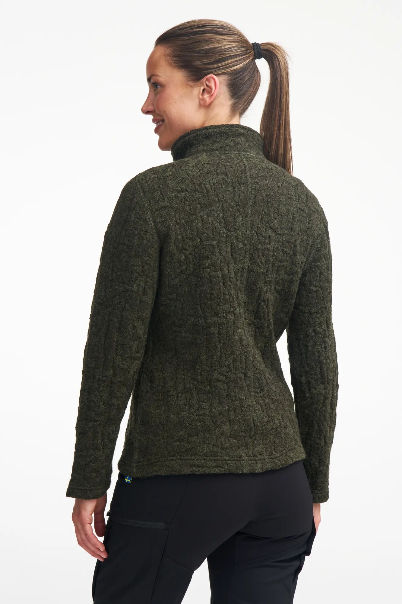 Ivanhoe Tuva Jaquard Strickjacke Loden Green Wolle