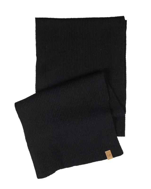 Ivanhoe Gelu Scarf Wollschal Black 23x190 cm Merino
