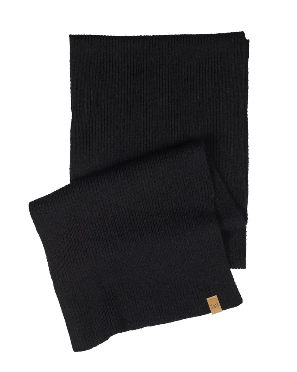 Ivanhoe Gelu Scarf Wollschal Black 23x190 cm Merino