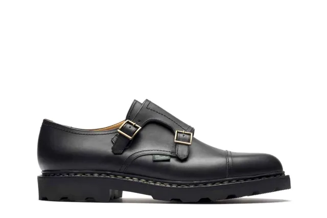Paraboot William Derby Schwarz Glattleder 20 mm Sohle