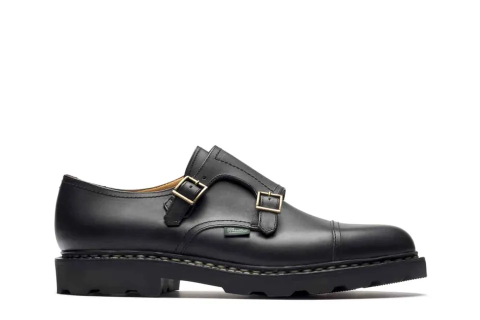Paraboot William Derby Schwarz Glattleder 20 mm Sohle