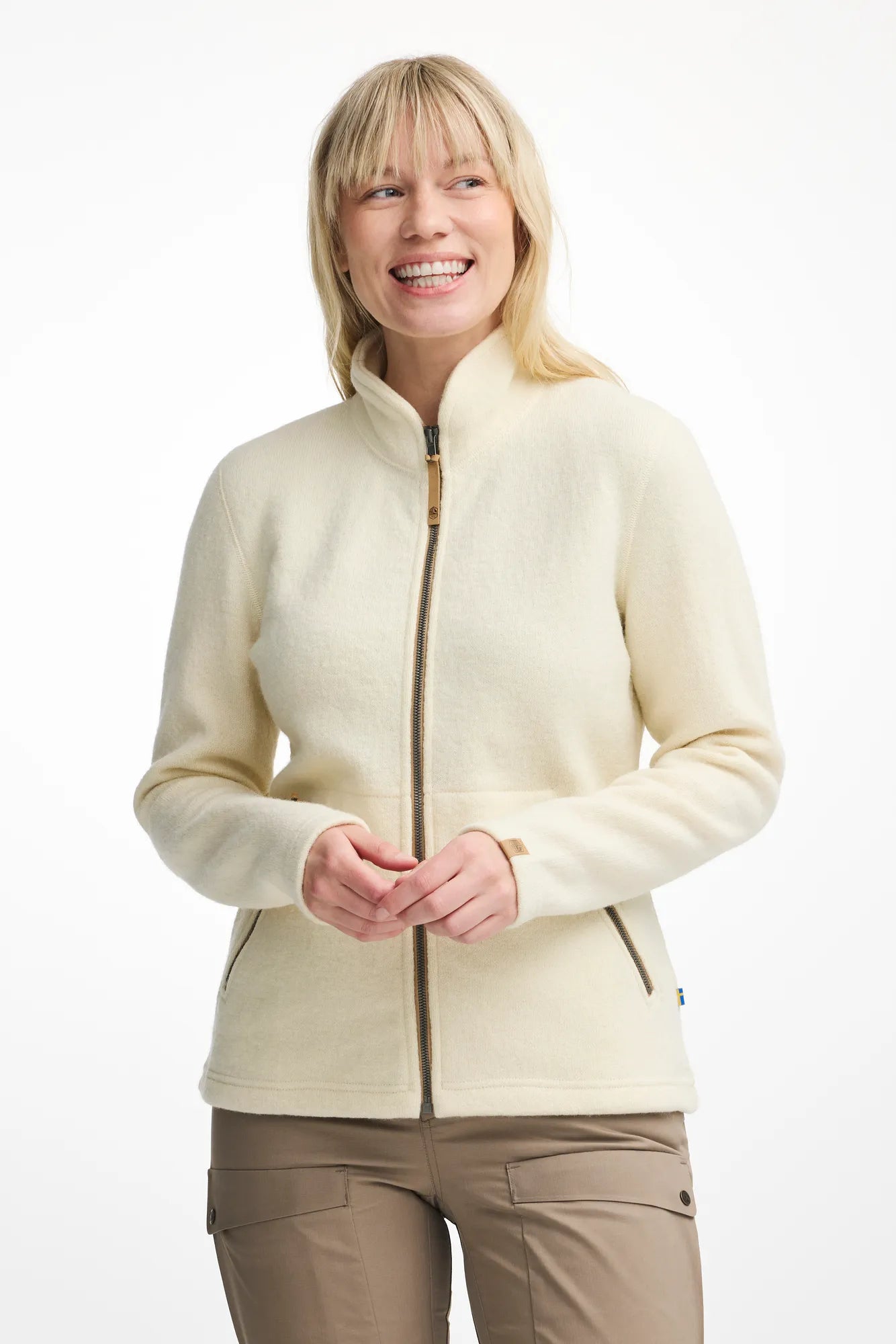 Ivanhoe Ziptröjor NLS Twig Full Zip Natural White Wolle