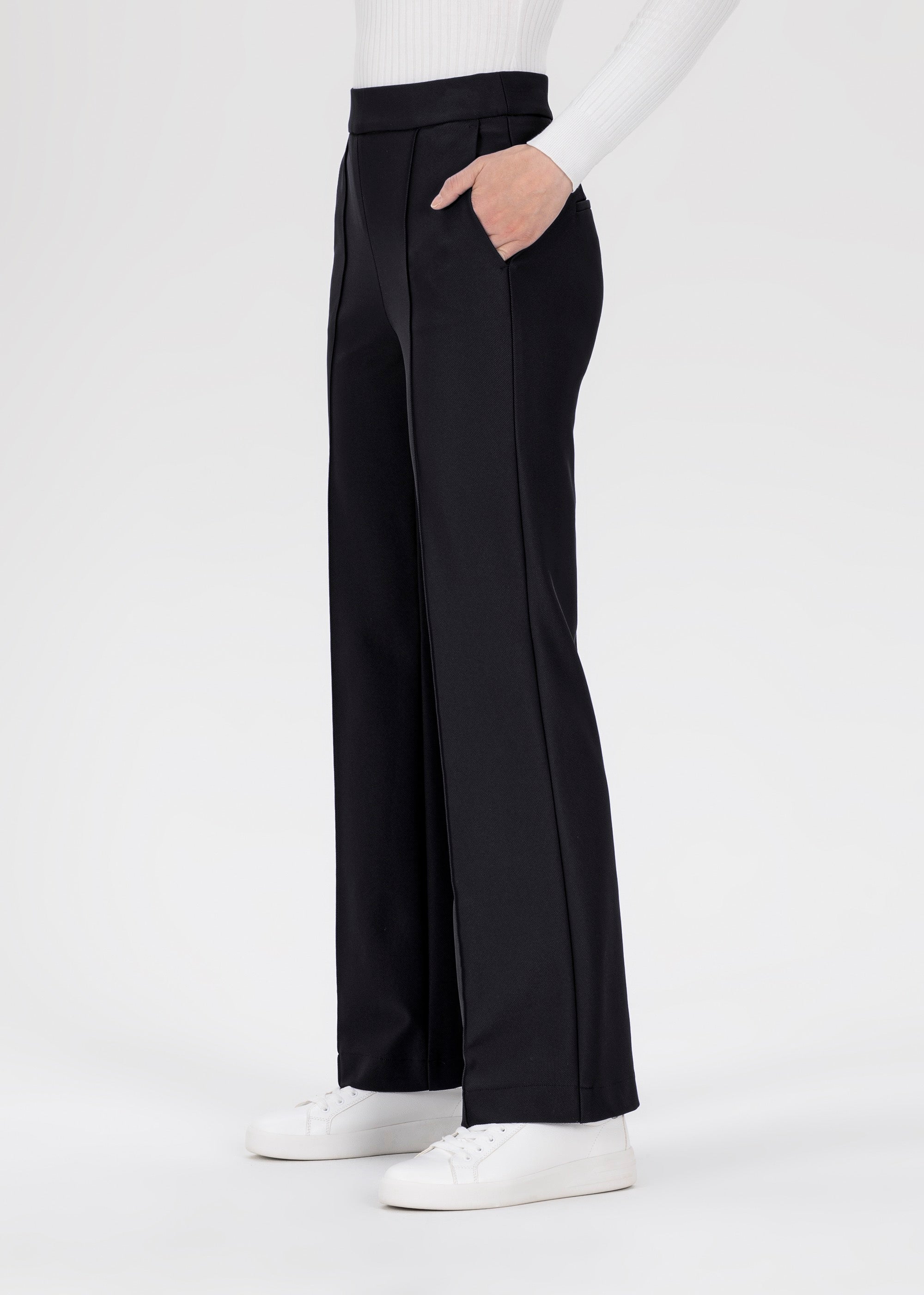 Stehmann Hellena Hose Relaxed Fit schwarz Rib-Jersey