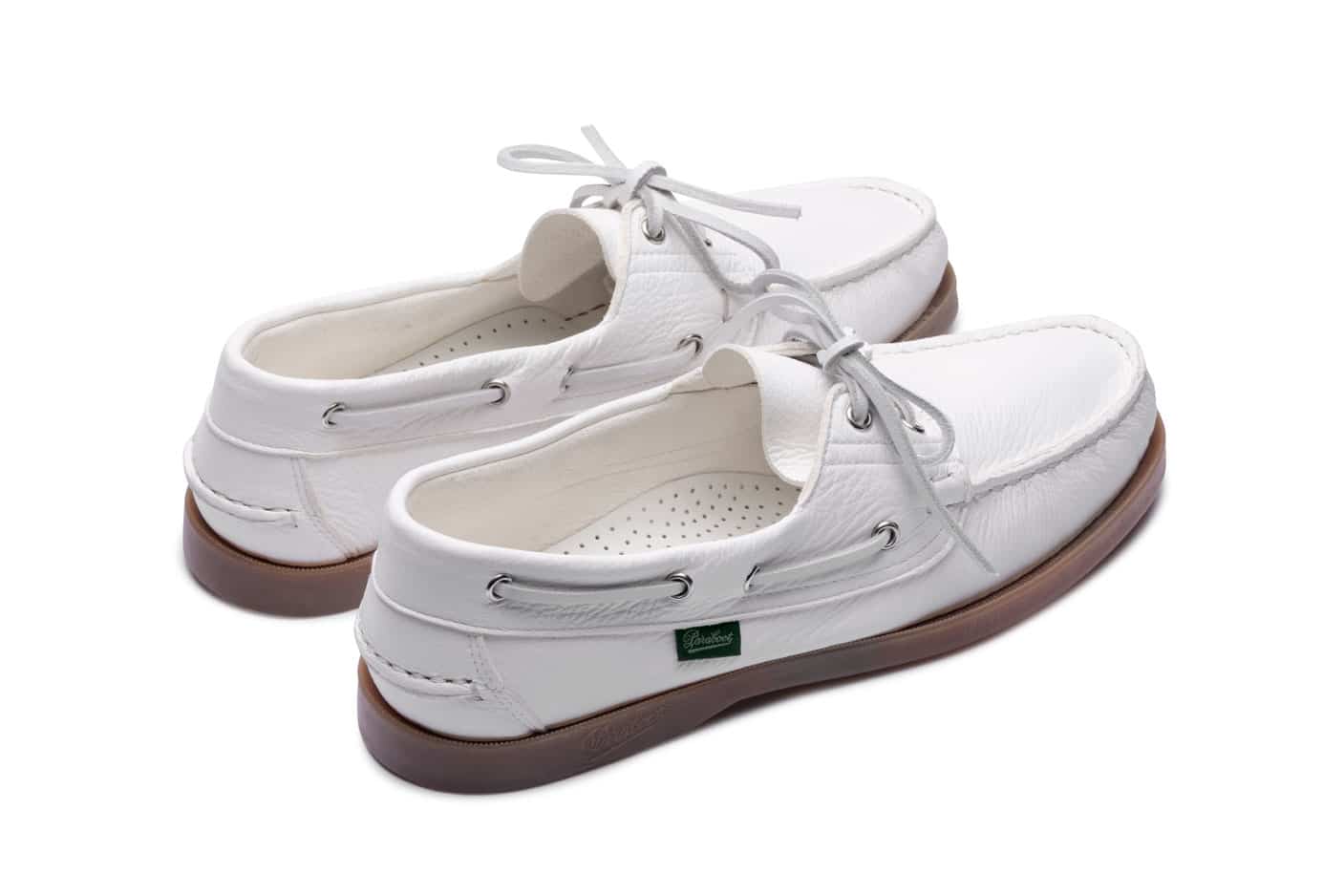 Paraboot Barth Bootsschuh Marine Weiß Lederschuh