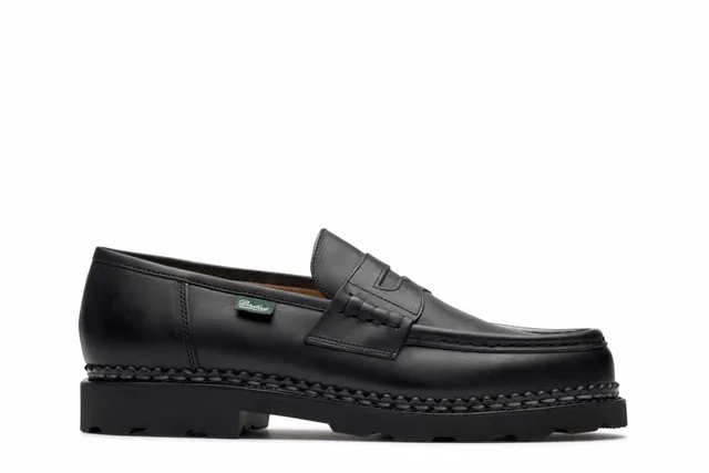 Paraboot Reims Loafer Leder Noir Glattleder