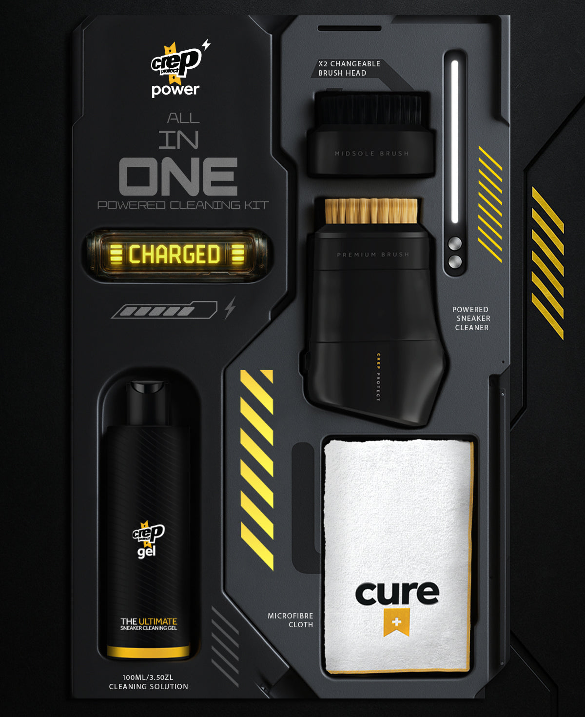 Crep Protect Power Sneaker Reiniger Set mit 2 Bürsten