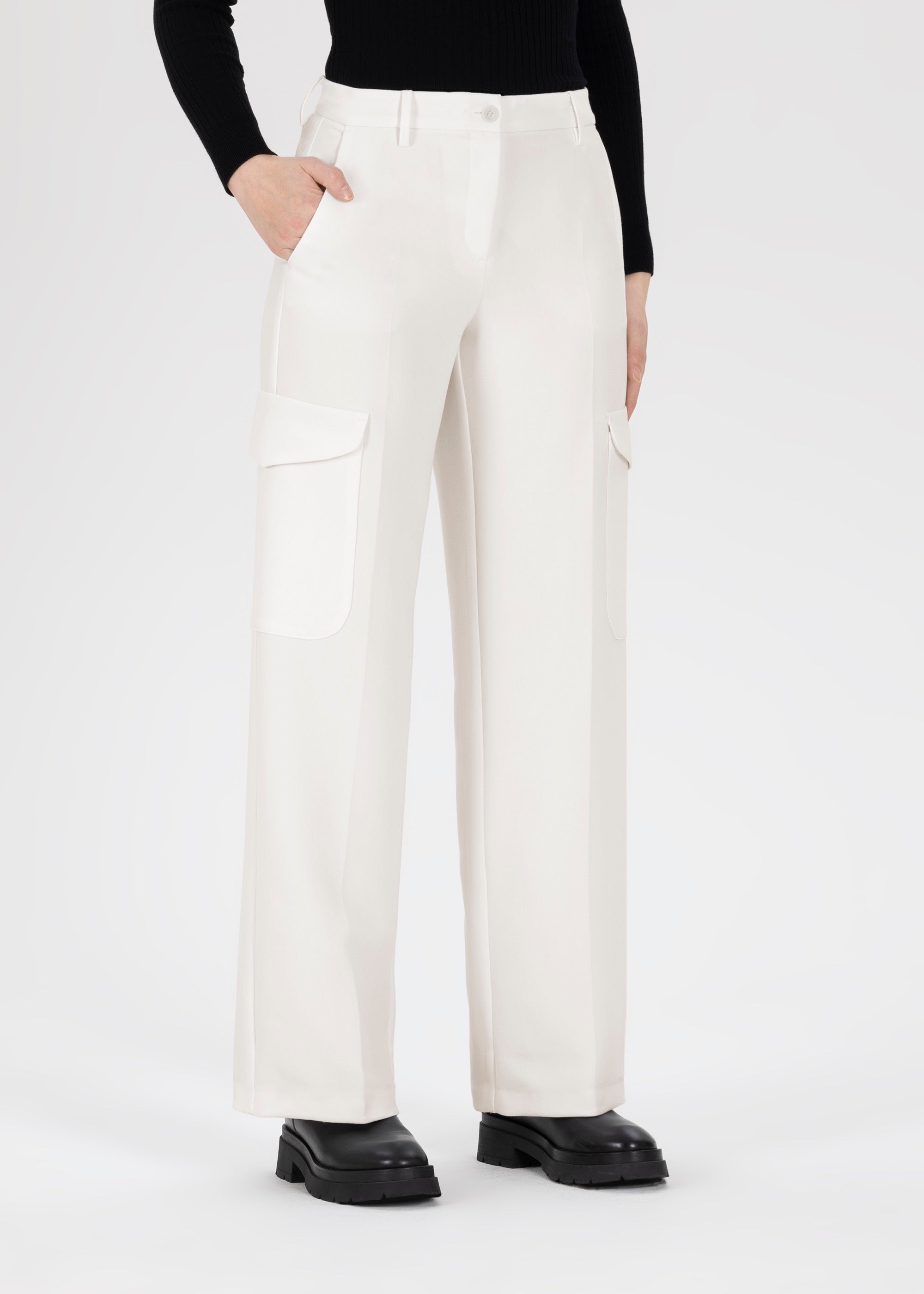 Stehmann Firrara Cargohose Straight winter-white Bi-Stretch