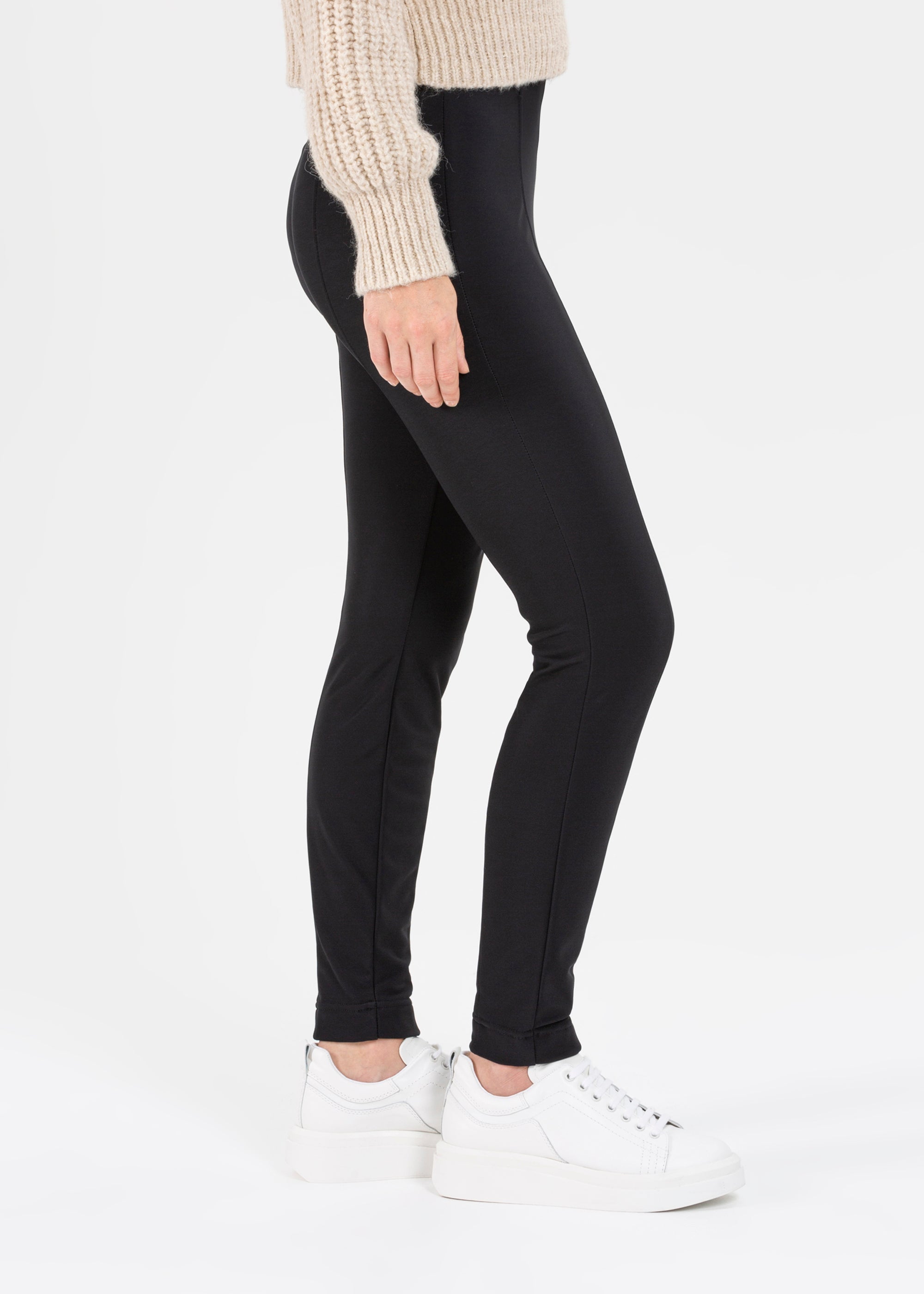 Stehmann Iselle Slim Fit 7/8 Hose schwarz Thermojersey
