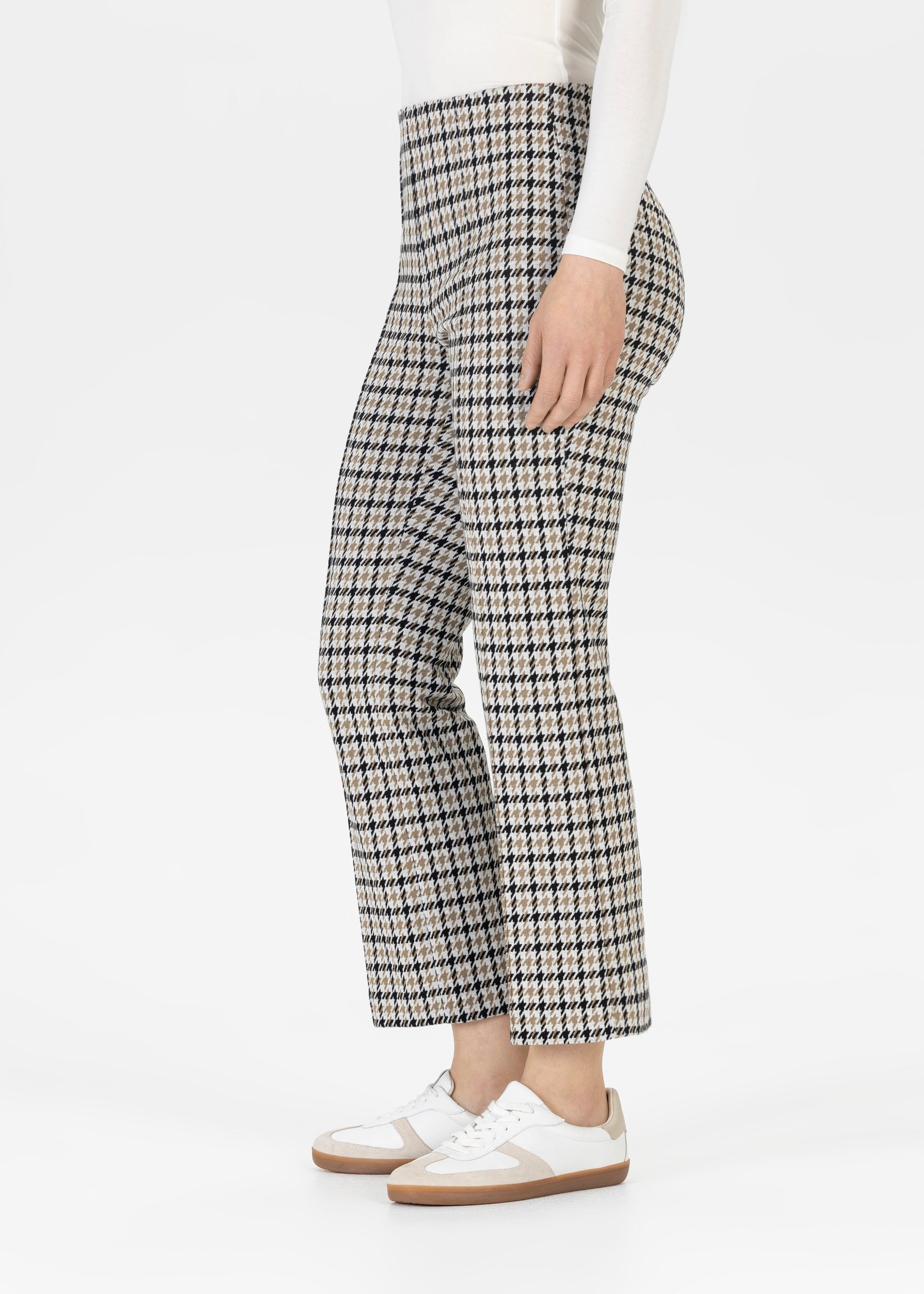 Stehmann Leni 7/8-Hose nougat light Jersey Hahnentritt