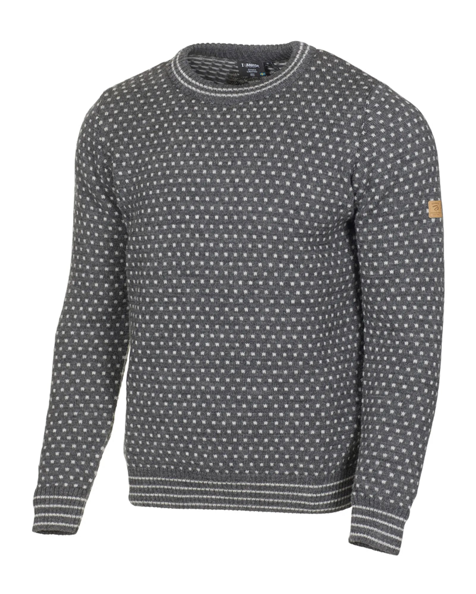 Ivanhoe Sverre Crewneck Wollpullover Grey 100% Wolle