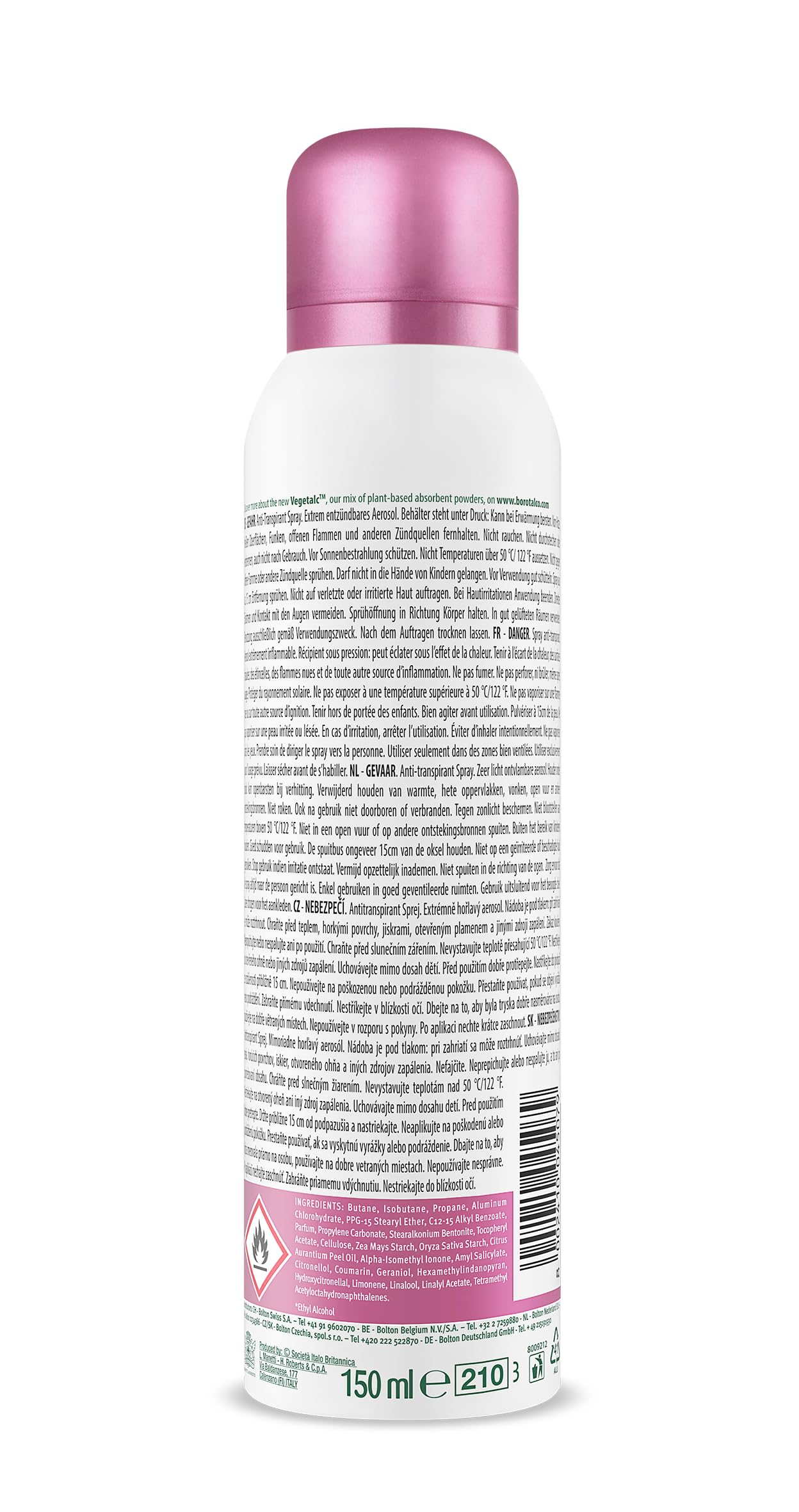 Borotalco Soft Deospray 48h ohne Alkohol Unisex