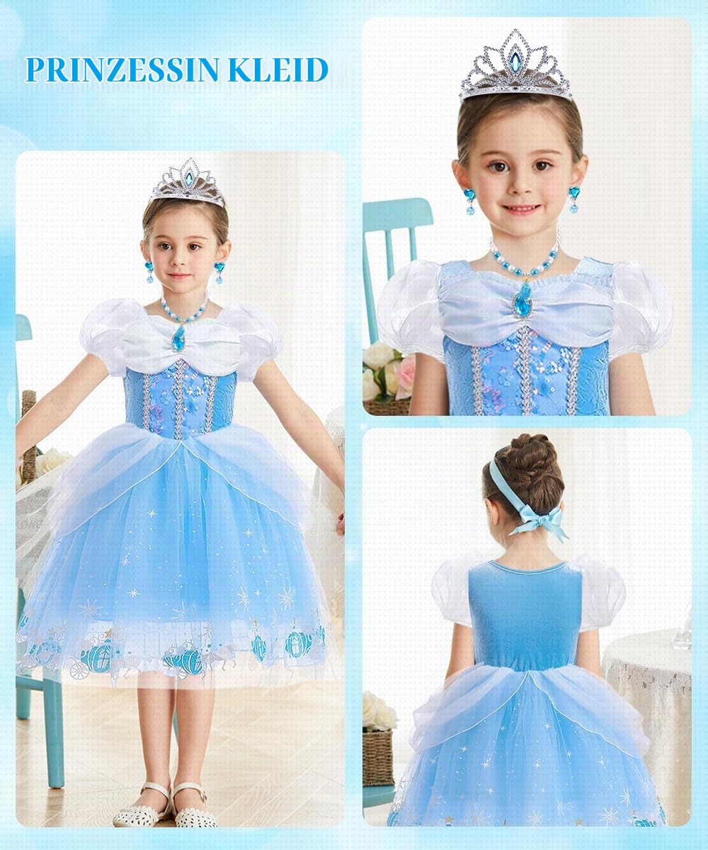 YYDSXK Cinderella Prinzessin Kleid 120 Set A