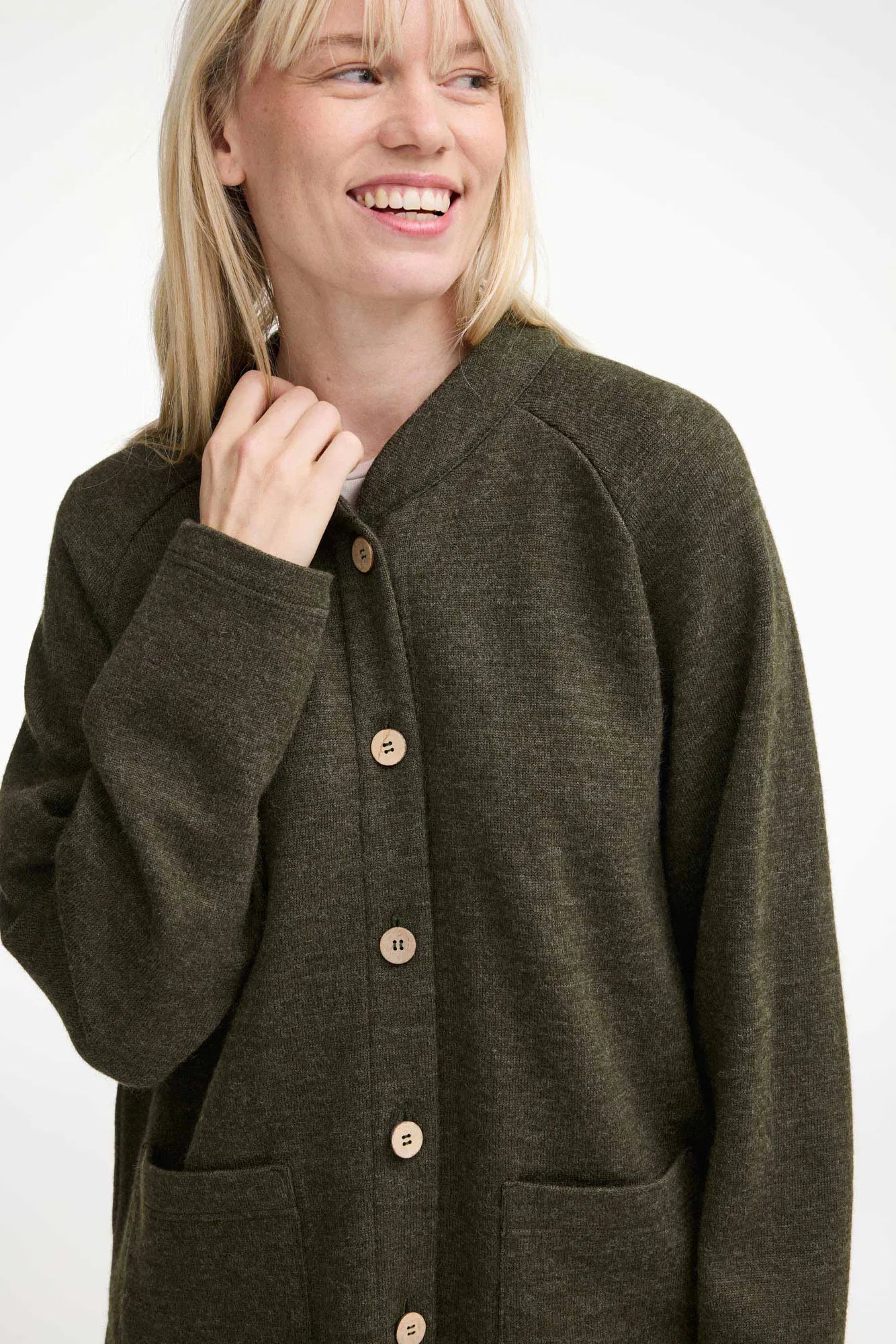 Ivanhoe Sibbarp Strickjacke Loden Green 350g/m² Merino