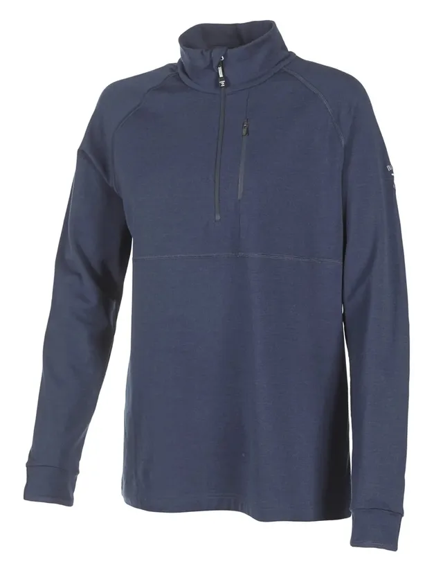 Ivanhoe Underwool Piper Half Zip Thermoshirt Steelblue Wolle
