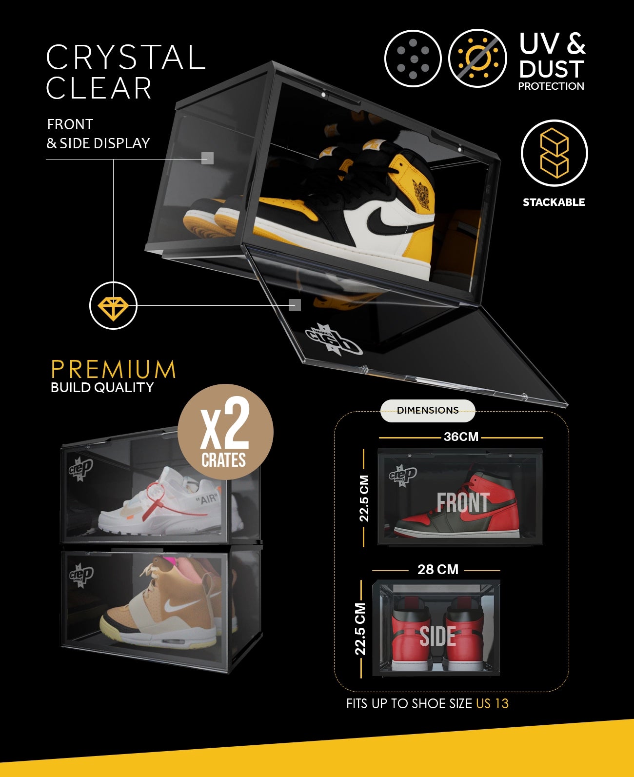 Crep Protect Crate 2.0 Sneakerbox 2er-Pack UV-Schutz