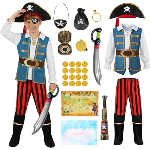 YYDSXK Costumes Piraten Kostüm Kinder Hut Gr. 120