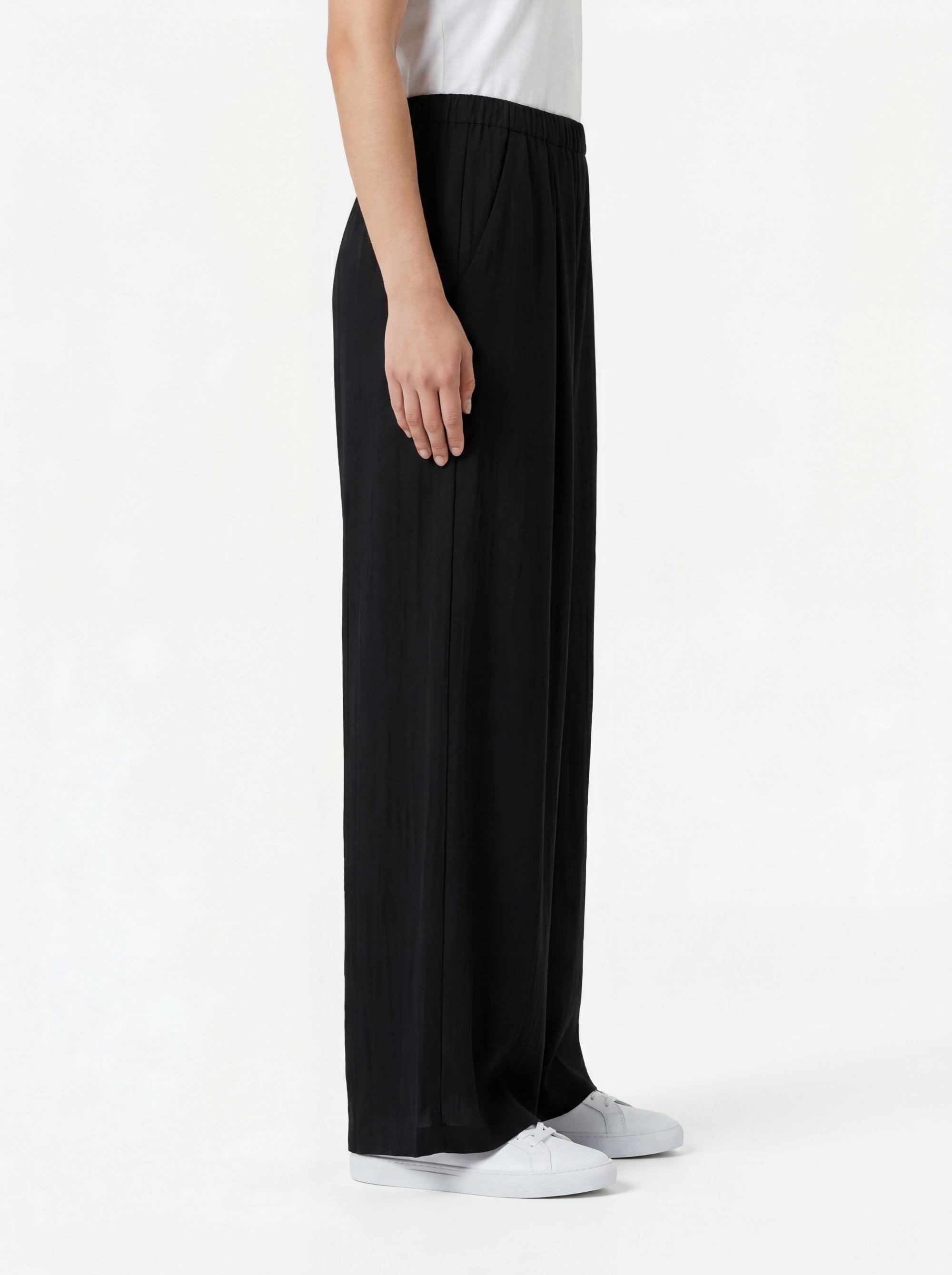 Stehmann Relaxed Fit Frencis Hose schwarz Wide-Leg