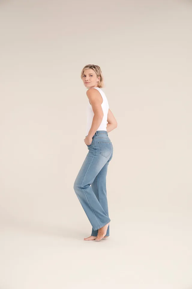 Stehmann Melli Flared Jeans ice blue Powerstretch