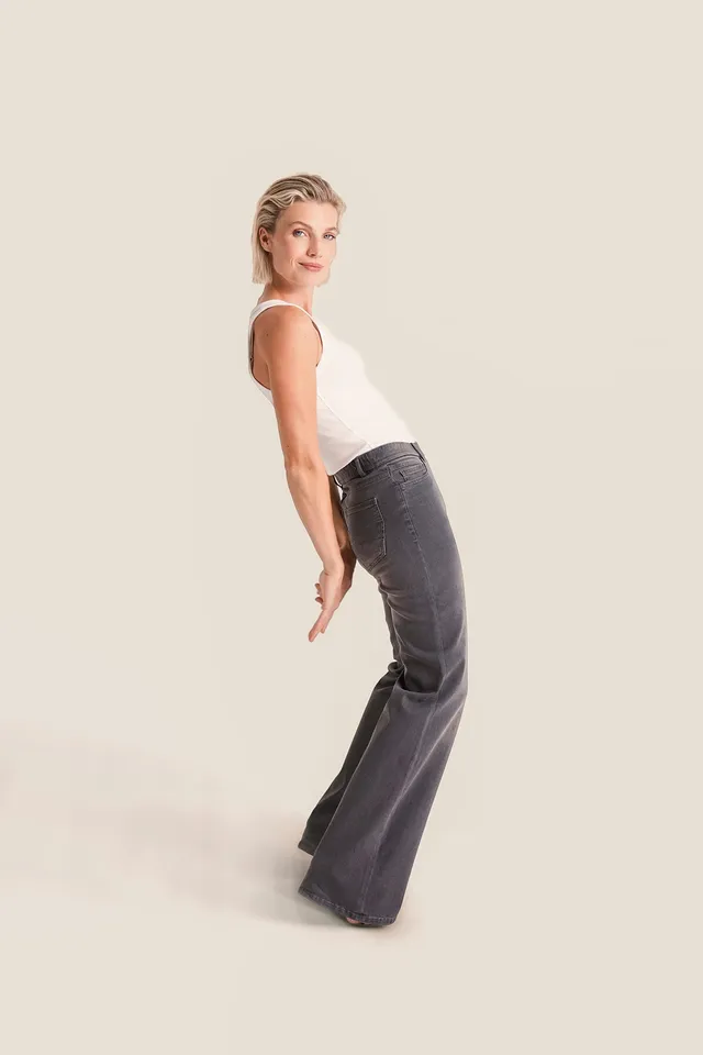 Stehmann Melli Wide Leg Jeans slate grey Powerstretch