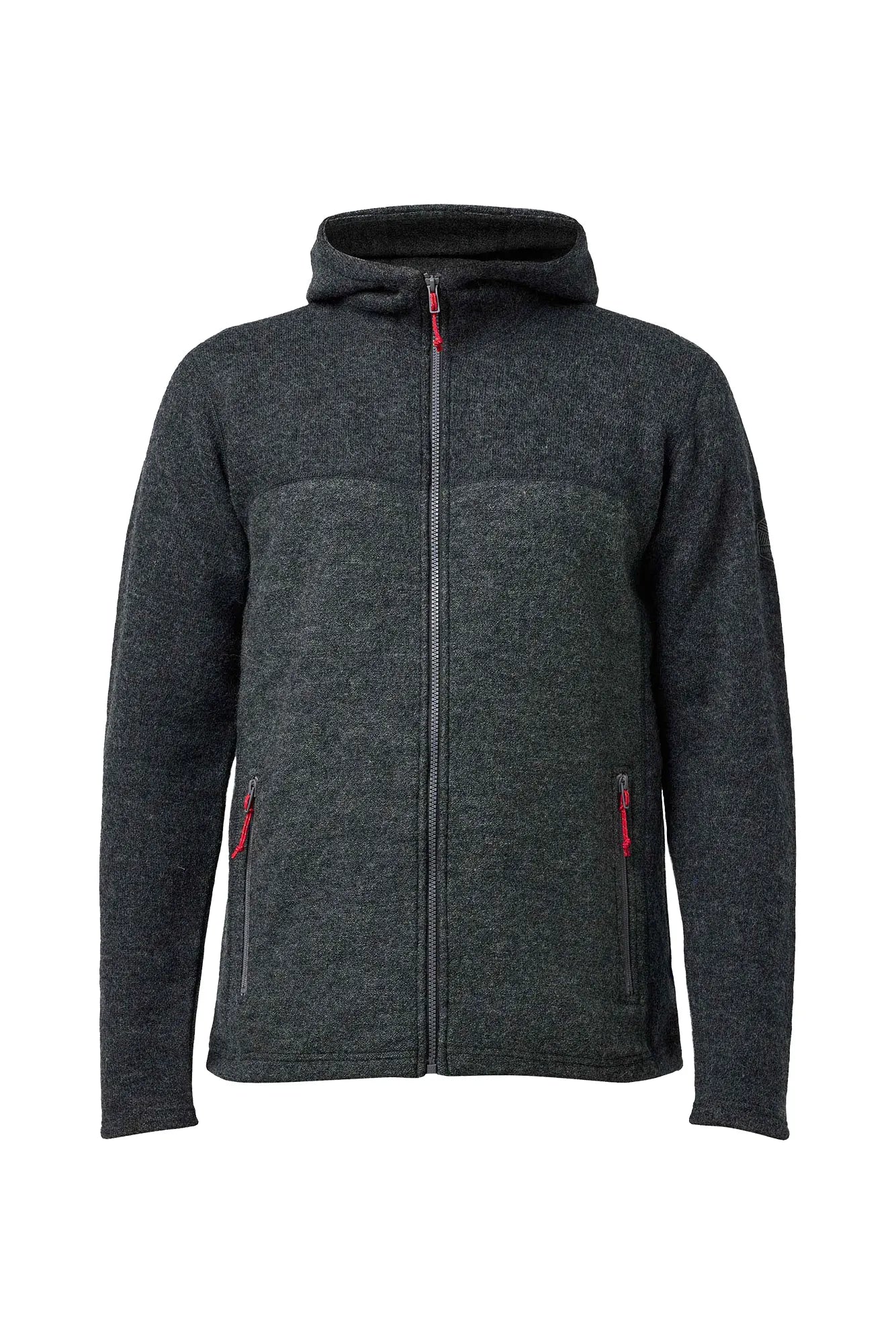 Ivanhoe Ron Hood Graphite Marl Wollhoodie Herren Reissverschluss