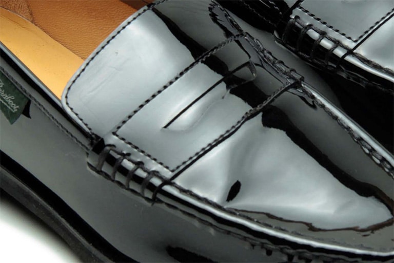 Paraboot Vignony Chasse Derby Noire Vernis Lackleder