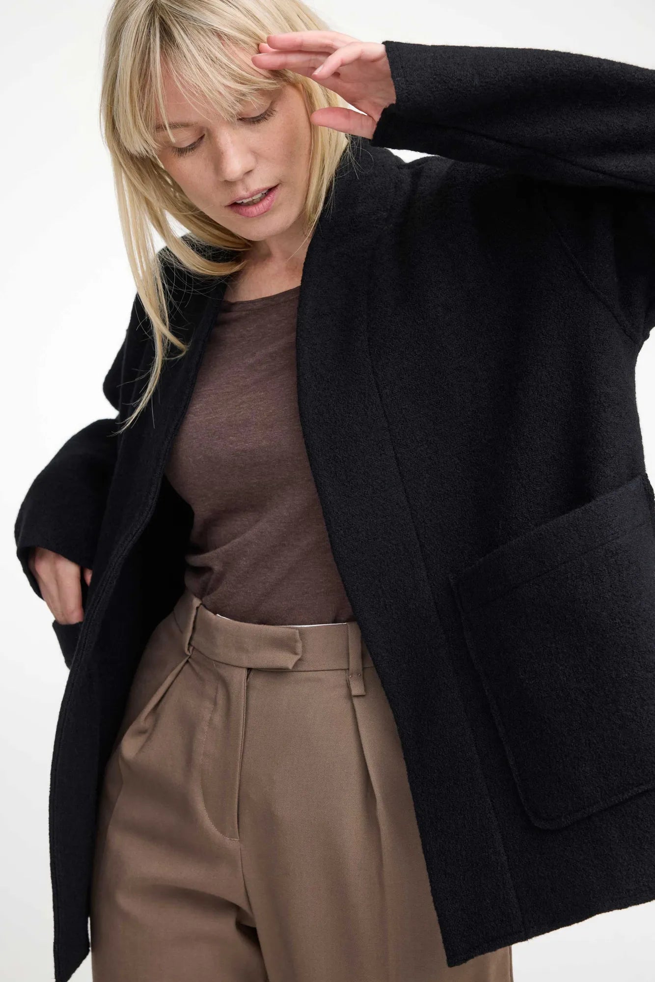 Ivanhoe GY Ammarp Cardigan Black 100% Wolle Oversize