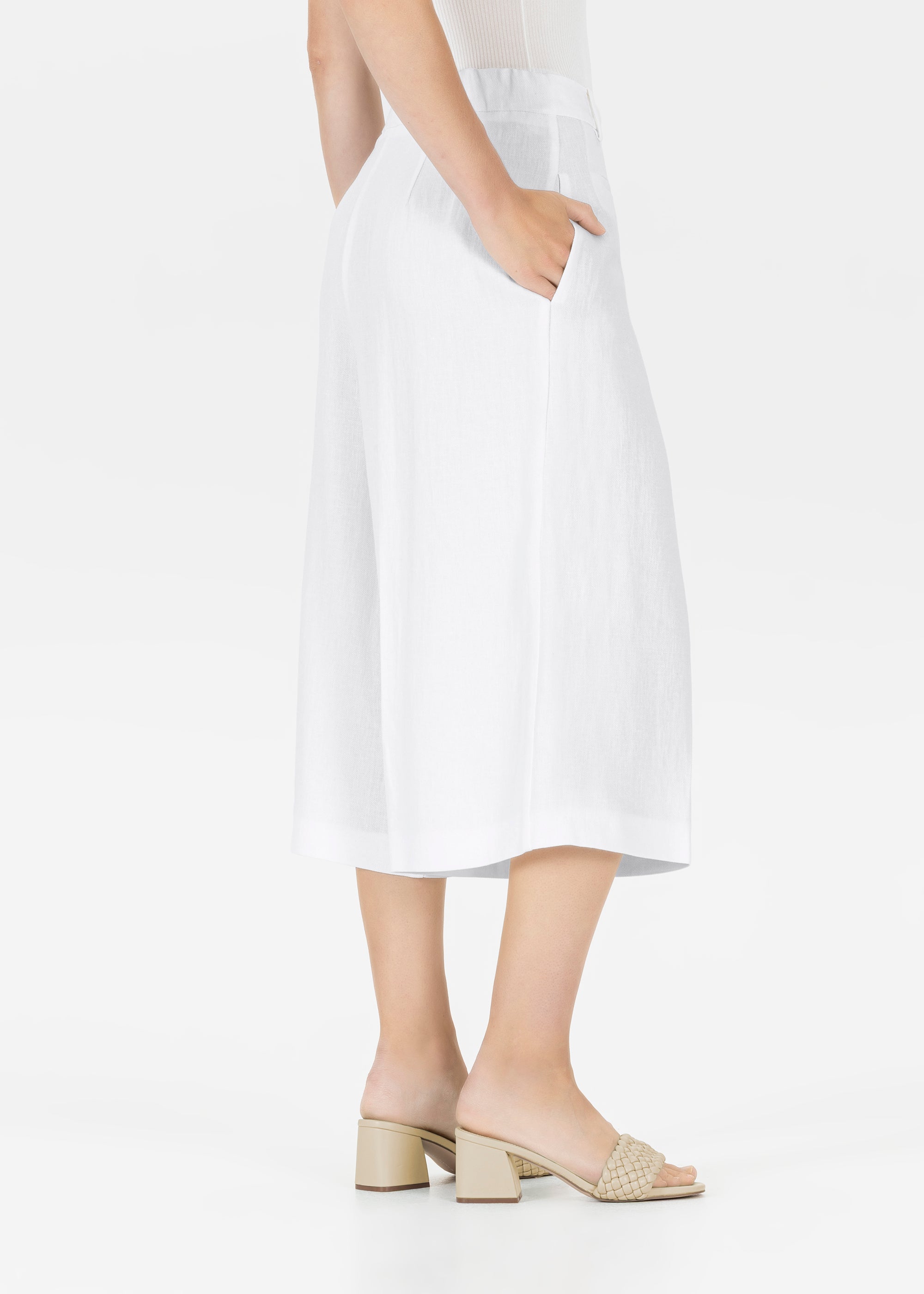 Stehmann Fedra Hose weiß Chic Linen Sommer
