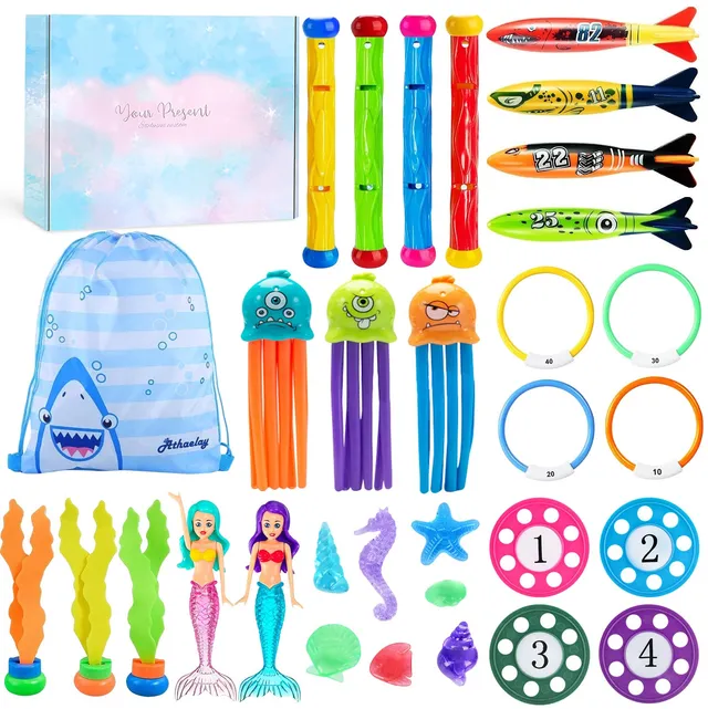 YYDSXK Dive Toys Tauchspielzeug Kinder 33 Teile mit Box