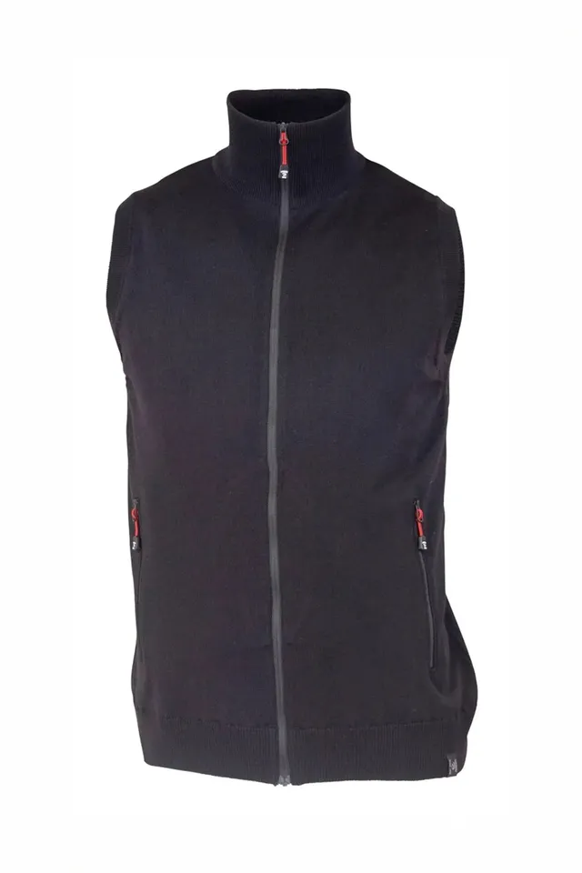 Ivanhoe York Vest Windbreaker Weste Schwarz Merino XS-XXXL