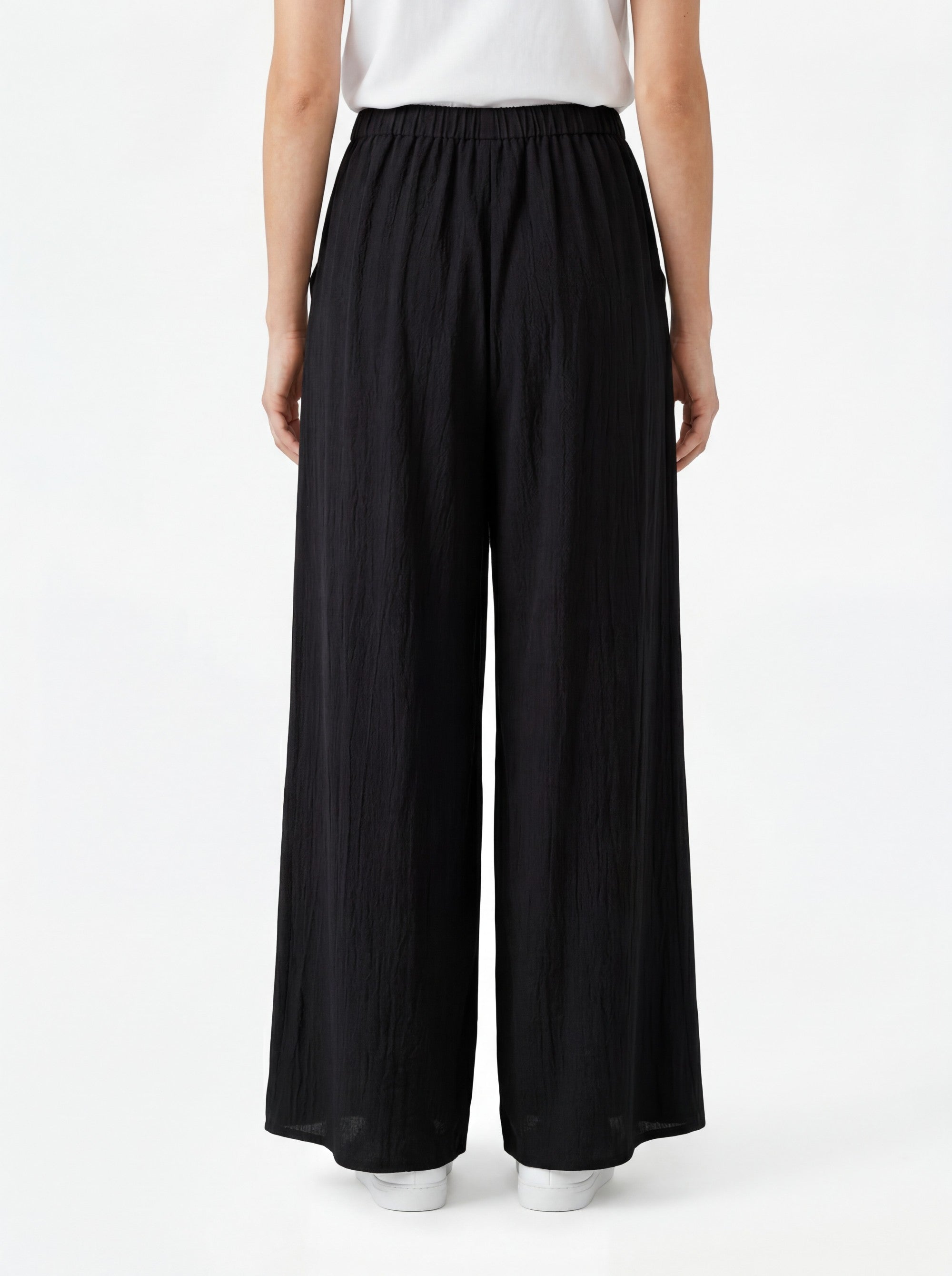 Stehmann Relaxed Fit Frencis Hose schwarz Wide-Leg